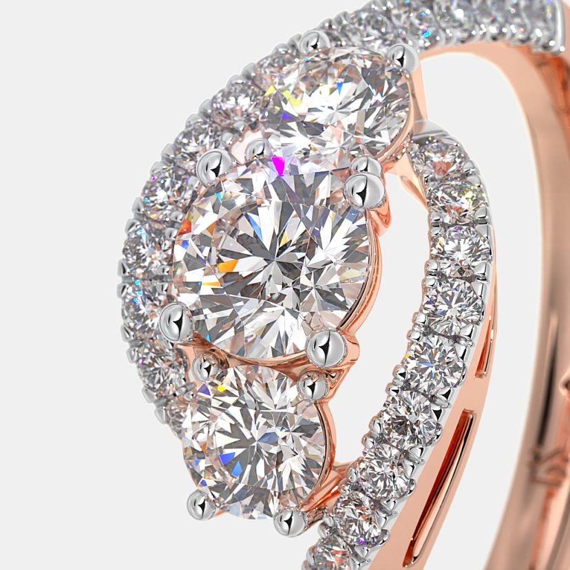 The Amilie Three Stone Ring