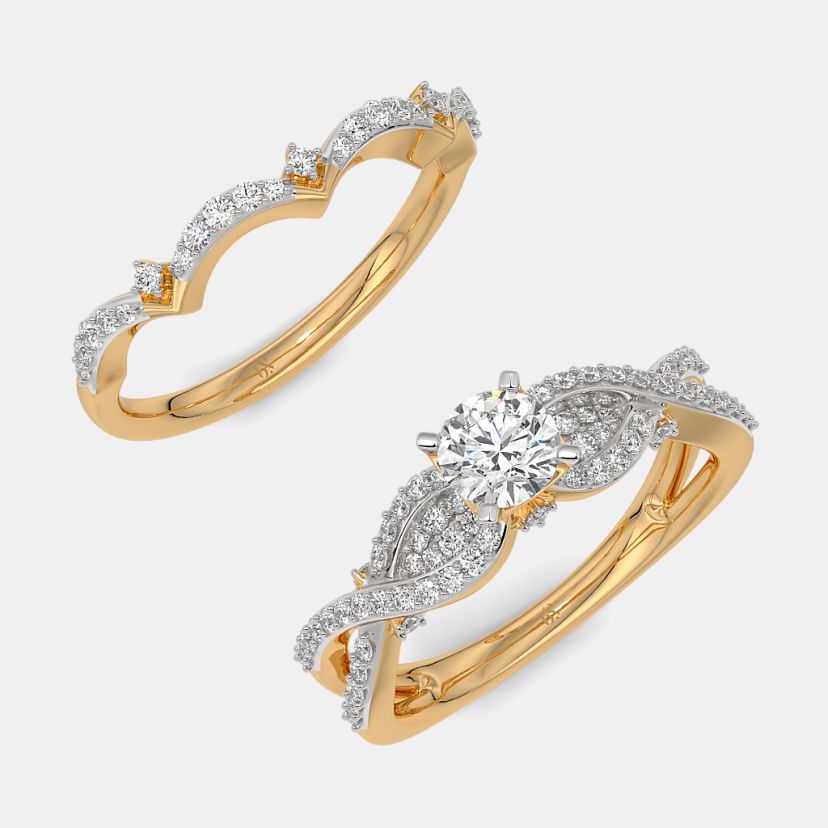 The Evlen Solitaire Bridal Ring Set