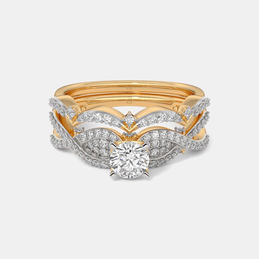 The Evlen Solitaire Bridal Ring Set