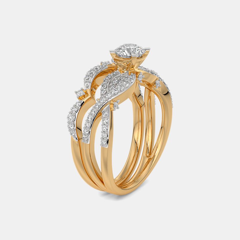 The Evlen Solitaire Bridal Ring Set