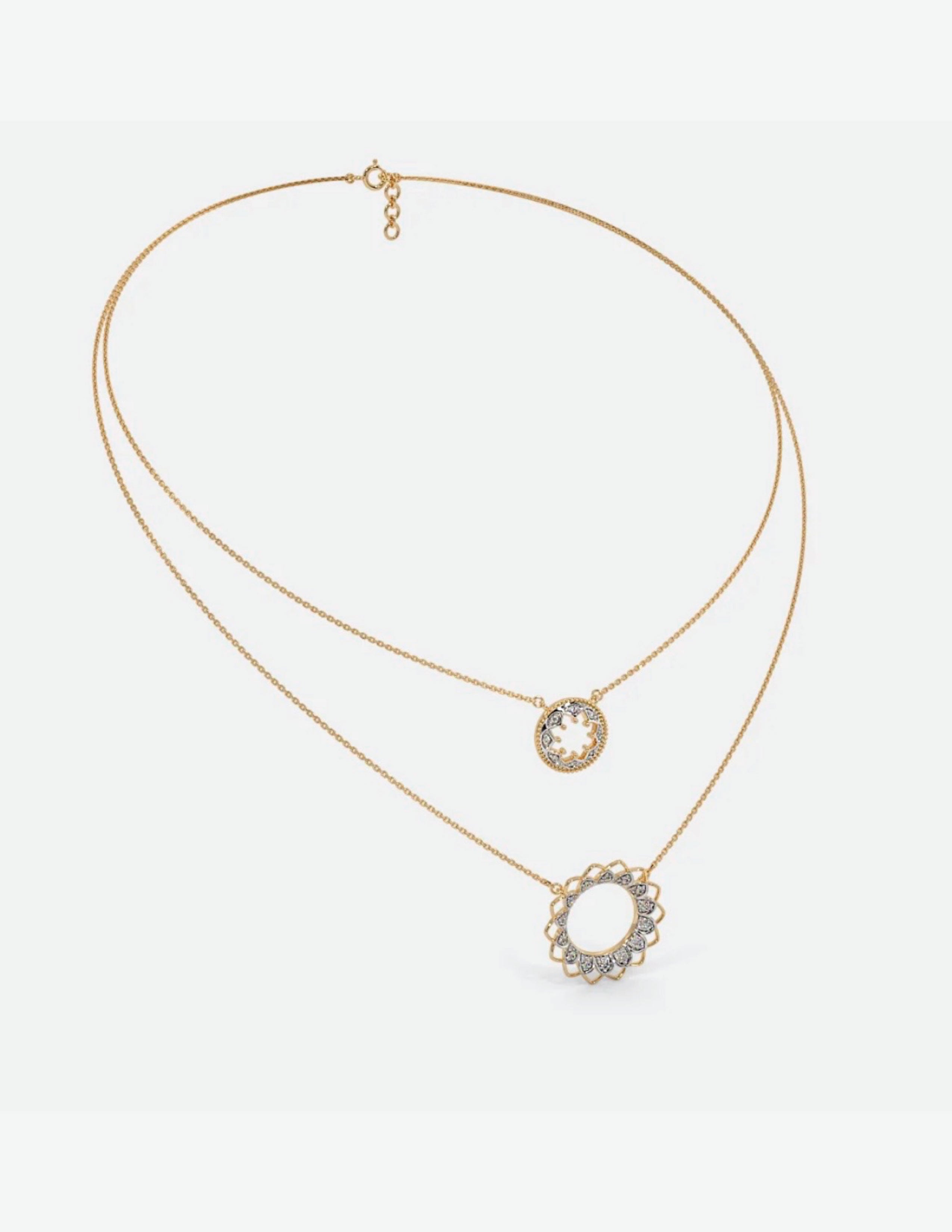 Circle Around Petal Necklace