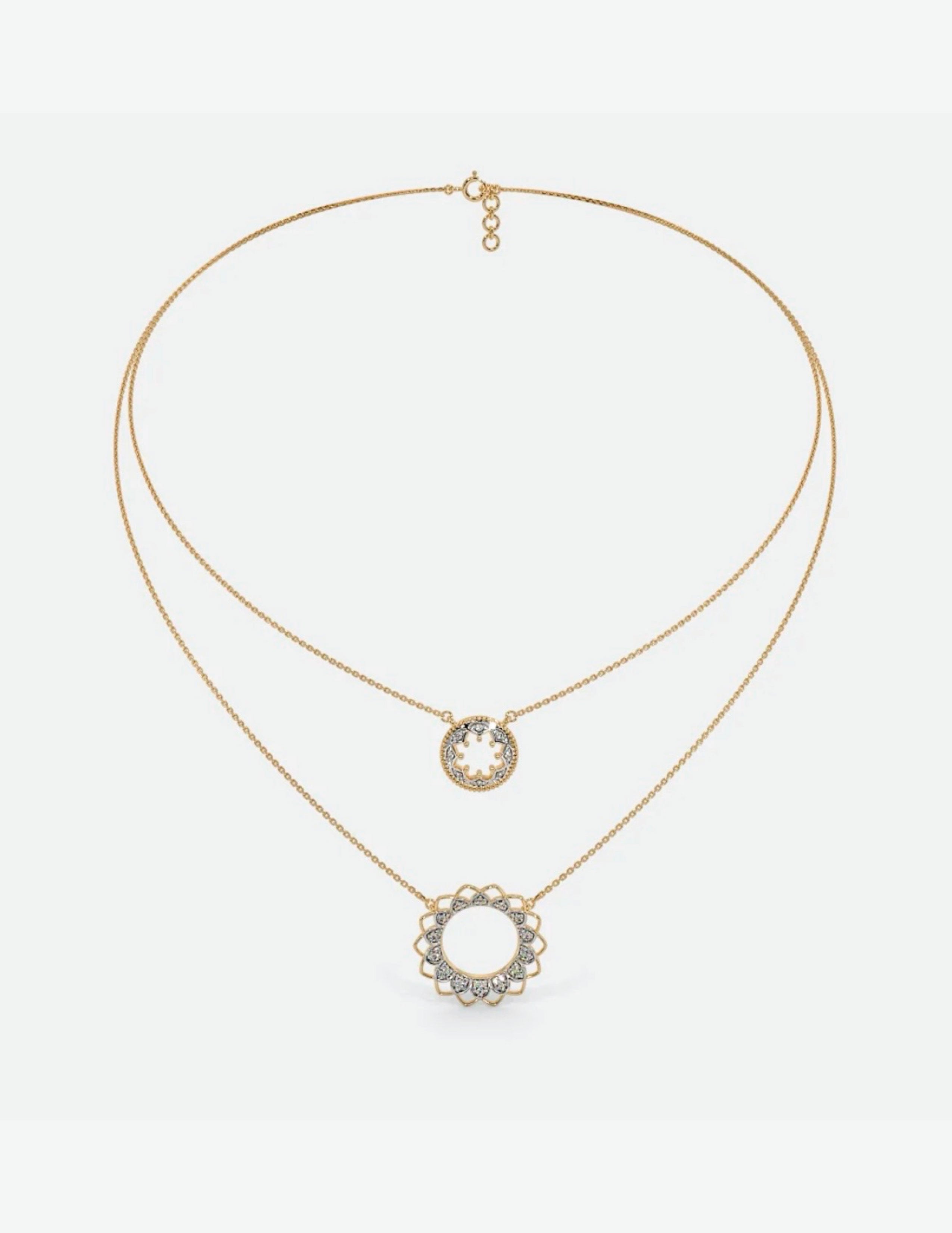 Circle Around Petal Necklace