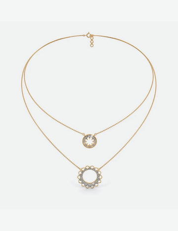 Circle Around Petal Necklace