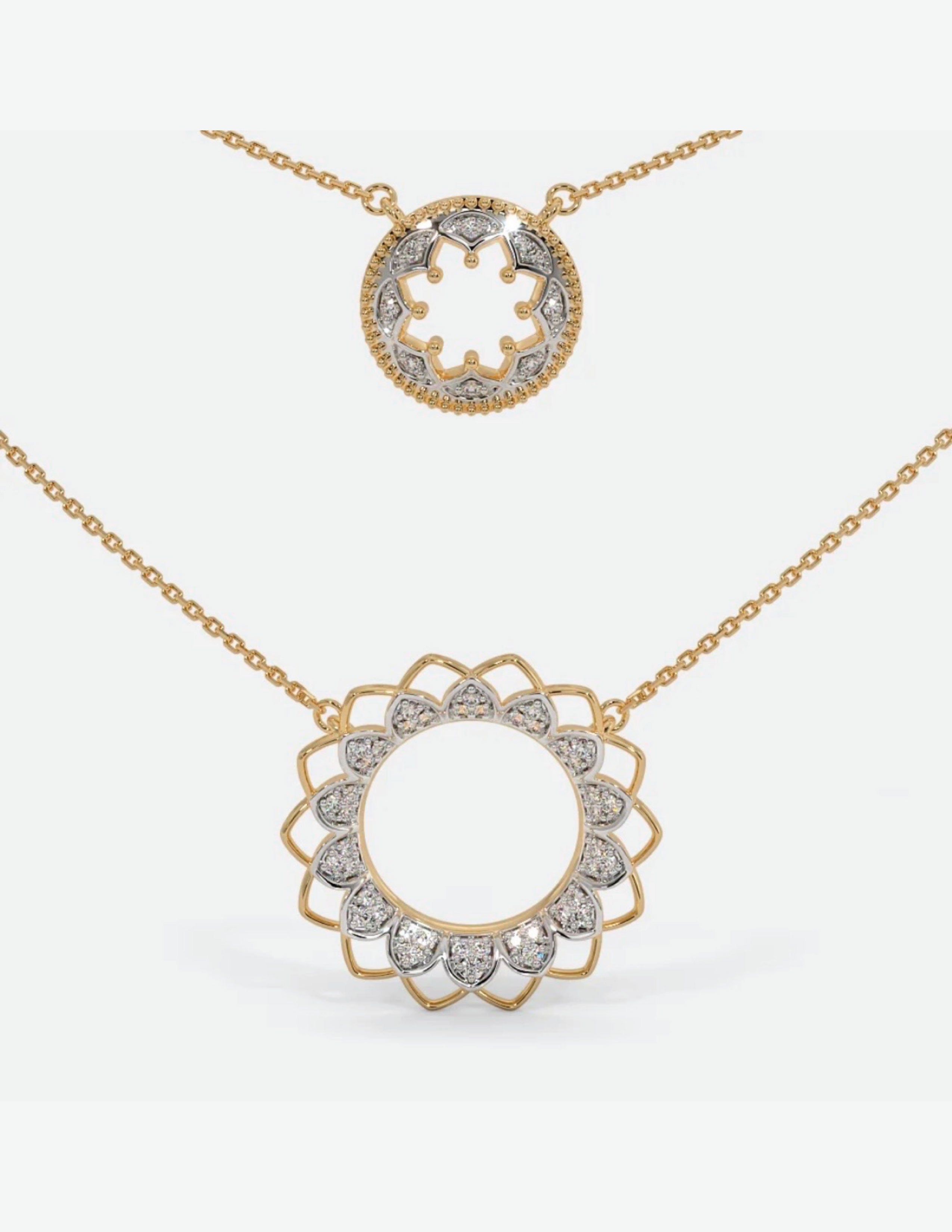 Circle Around Petal Necklace